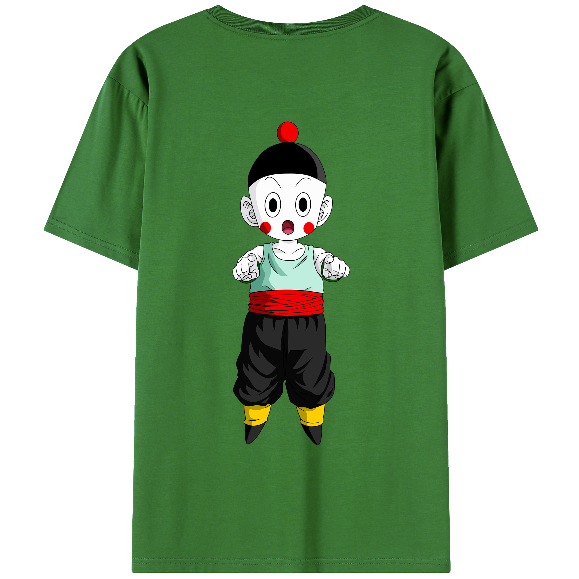 （画像用） ドラゴンボール 餃子（チャオズ）DRAGON BALL Chaoz レディース半袖Tシャツ(バックプリント)